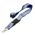 Blank Breakaway Reflective Lanyard with Detachable Buckle, 3/4"W x 36"L